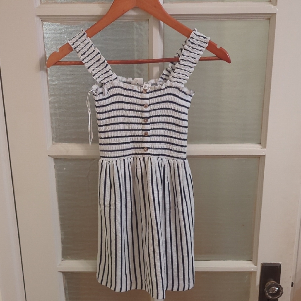 Roxy Striped Dress in Navy and White